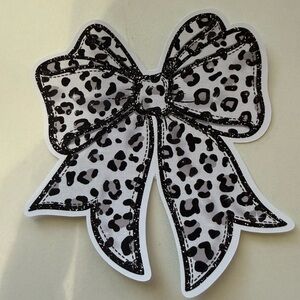 Black animal print  bow card stock car freshie scent varie air freshener croquet